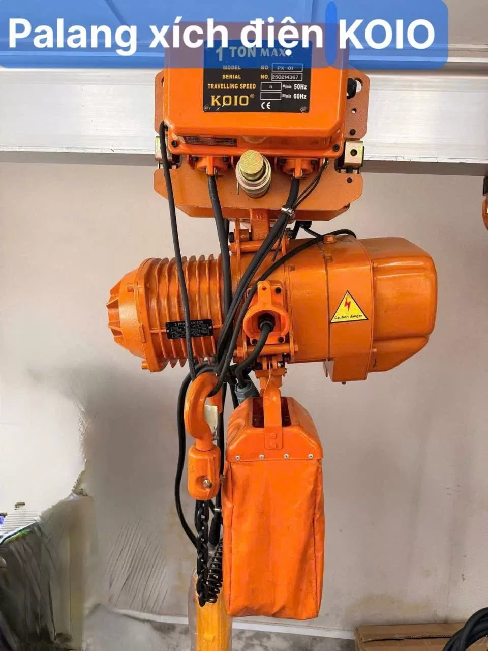 Palang xích điện KOIO di chuyển 3Tx6m