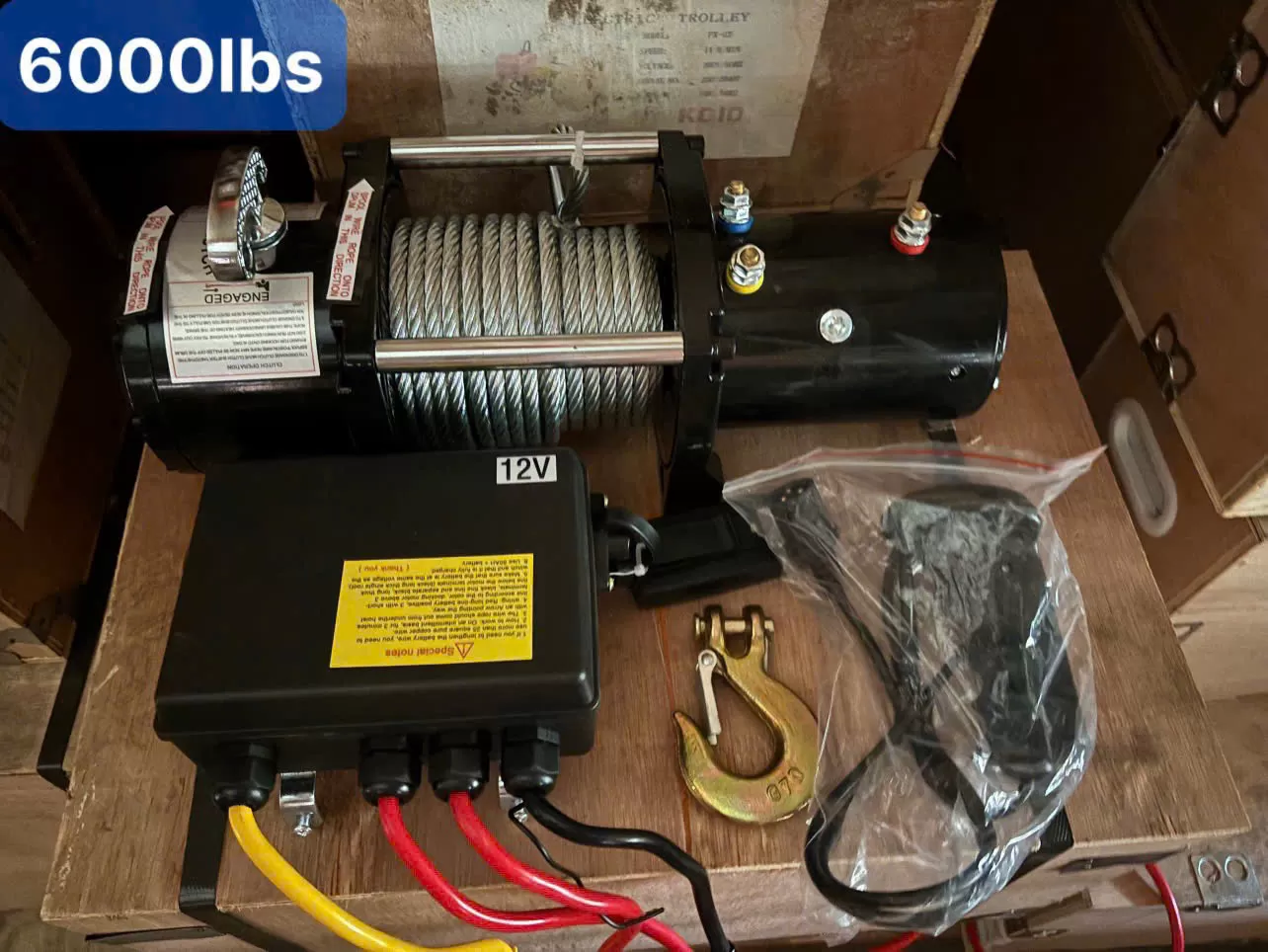 Tời Pin ắc quy 24V 6000LBS giá tốt