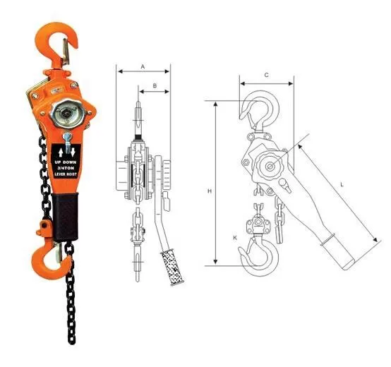 Palang xích lắc tay Nitto VA 2Tx1.5m